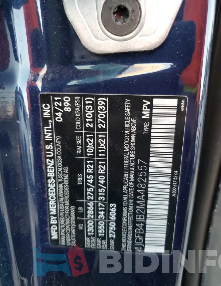 4JGFB4JB2MA482557 Photo# 14