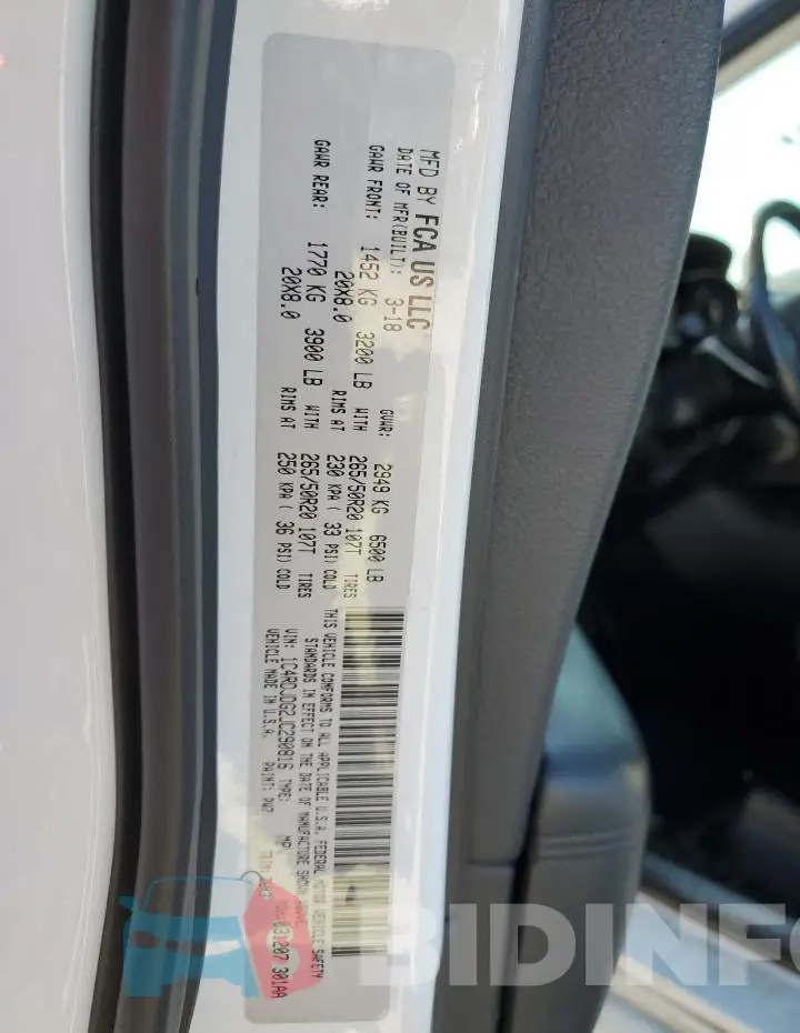 1C4RDJDG2JC290816 Photo# 13
