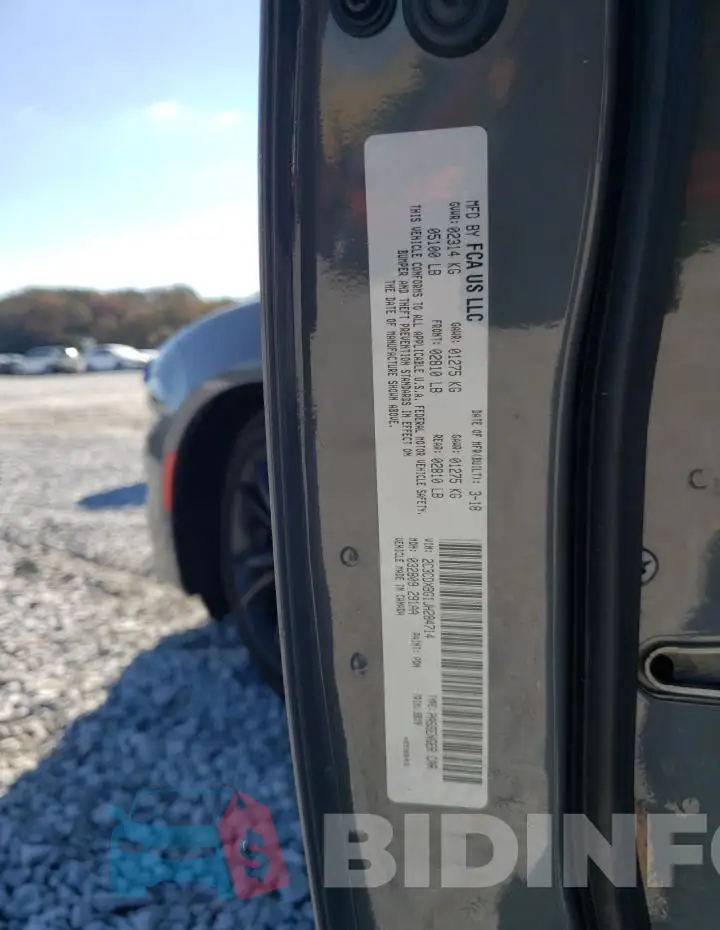 2C3CDXBG1JH284714 Photo# 12