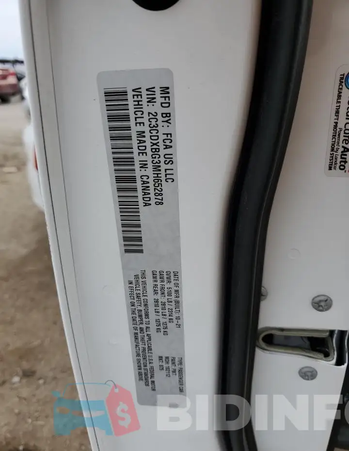 2C3CDXBG3MH652878 Photo# 12