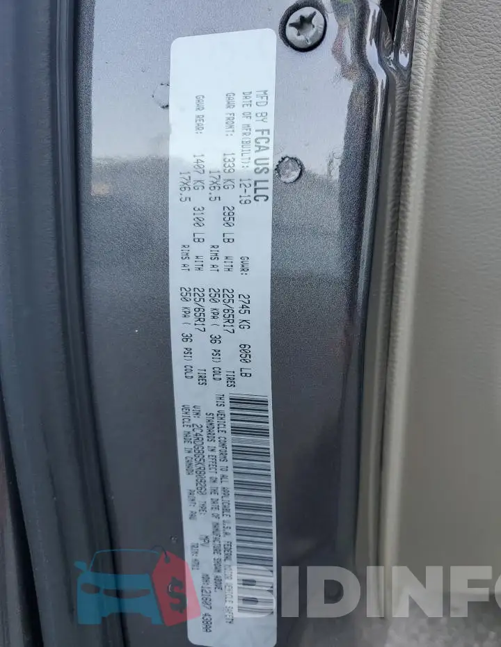 2C4RDGBG5KR809260 Photo# 13