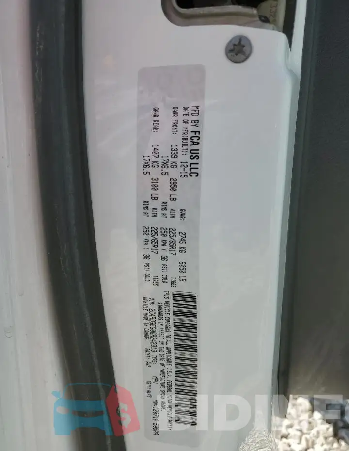 2C4RDGEG0GR242913 Photo# 13