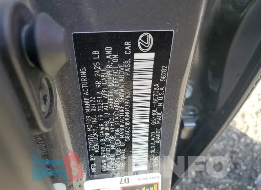 58ACZ1B16NU138743 Photo# 12