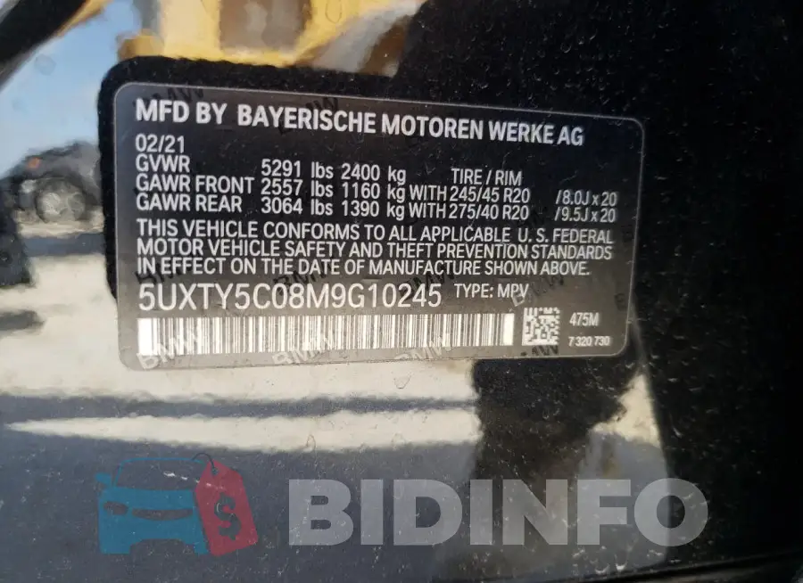 5UXTY5C08M9G10245 Photo# 13