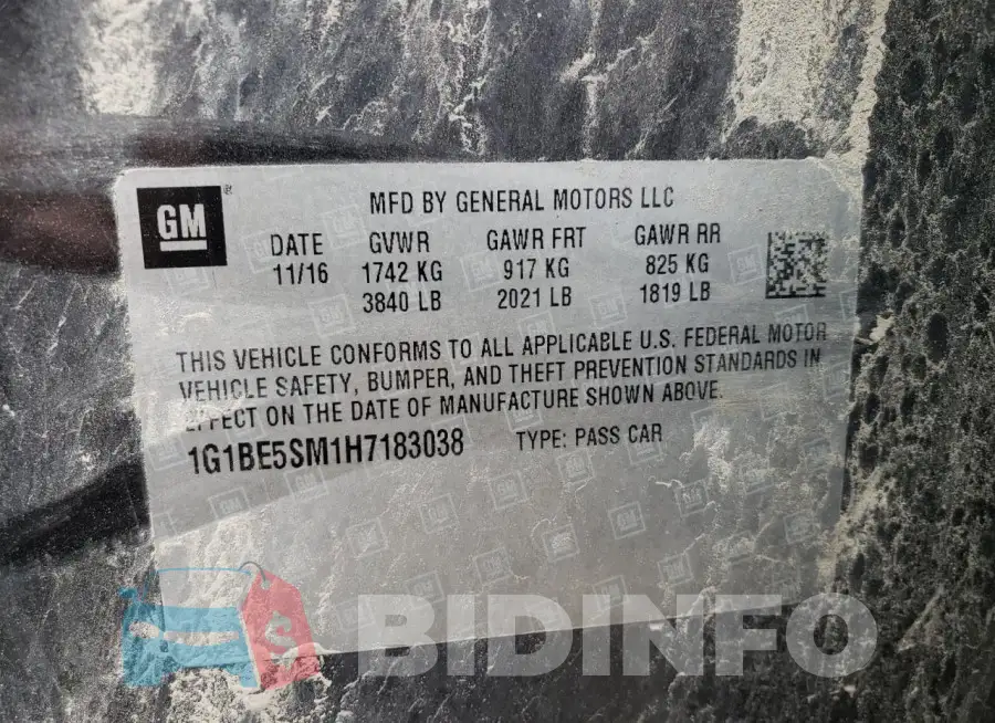 1G1BE5SM1H7183038 Photo# 12