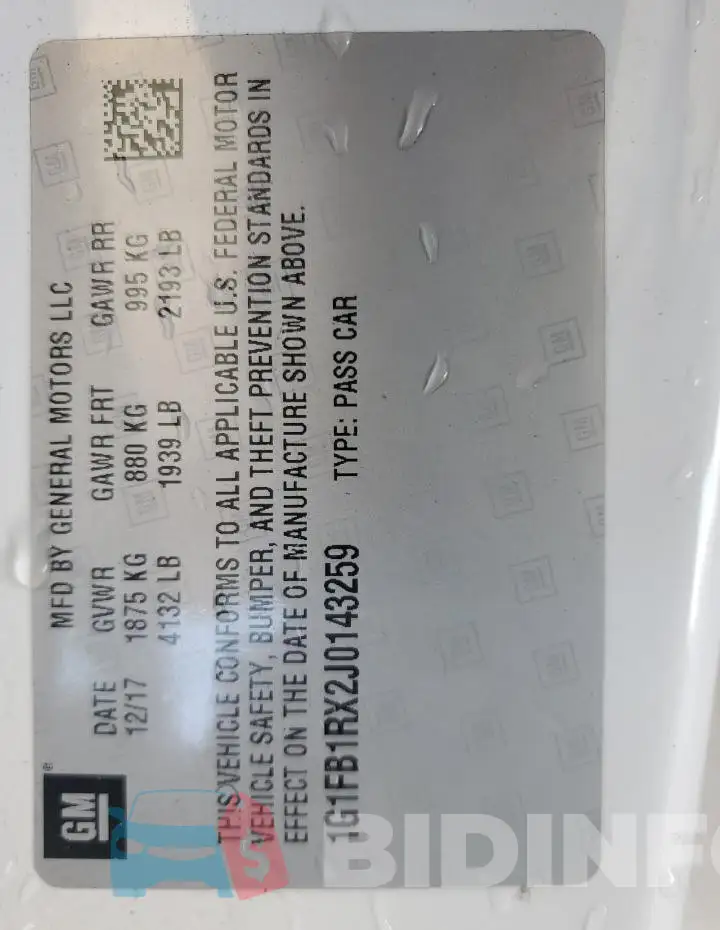 1G1FB1RX2J0143259 Photo# 12