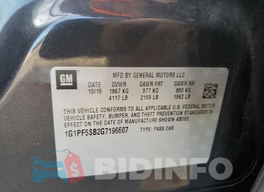 1G1PF5SB2G7196607 Photo# 12