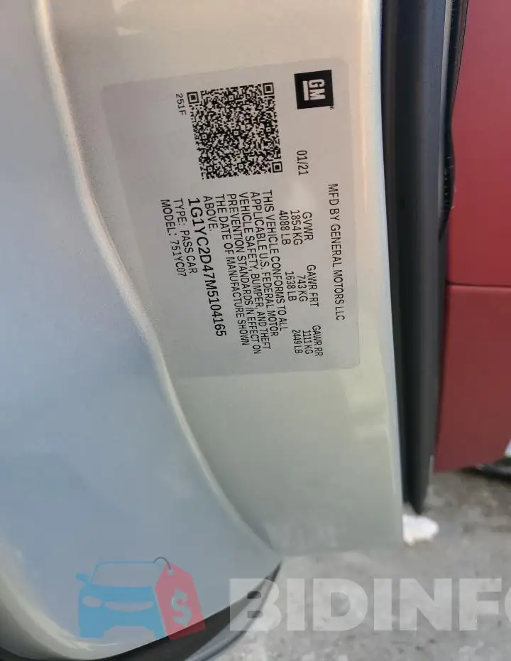 1G1YC2D47M5104165 Photo# 12