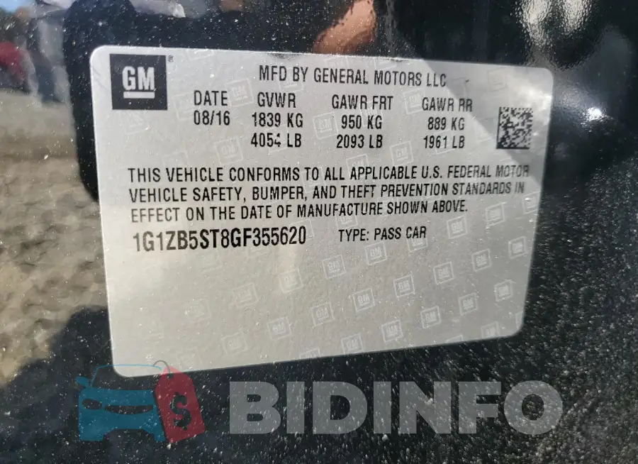 1G1ZB5ST8GF355620 Photo# 12