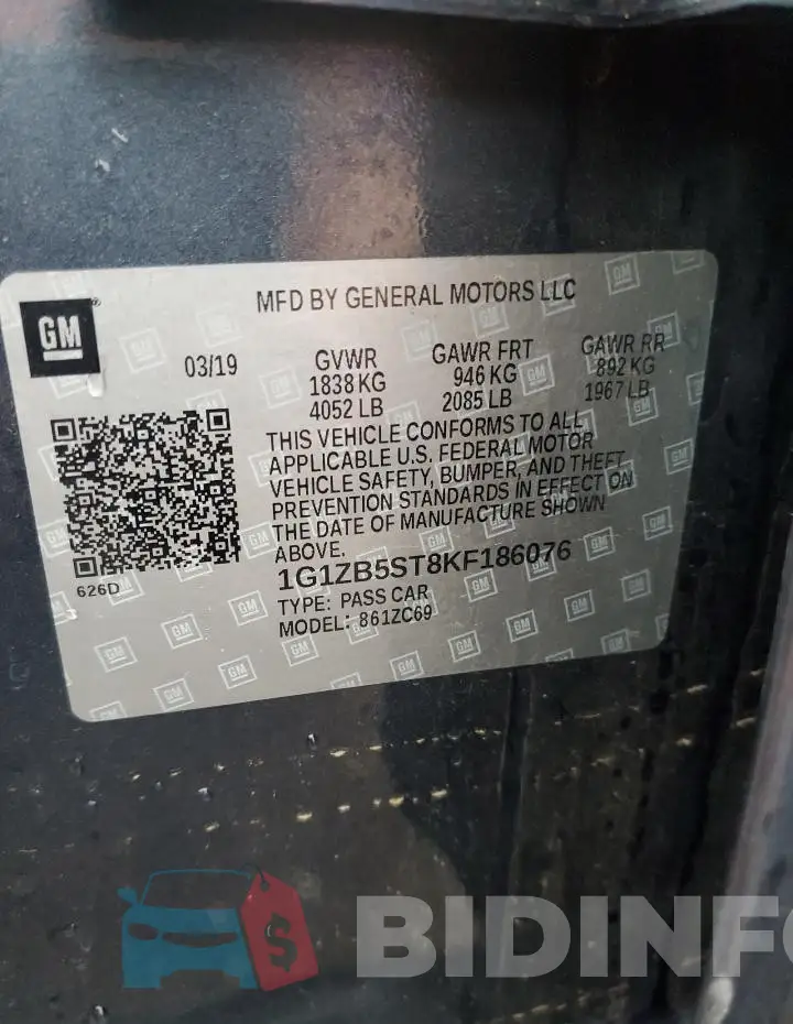 1G1ZB5ST8KF186076 Photo# 13