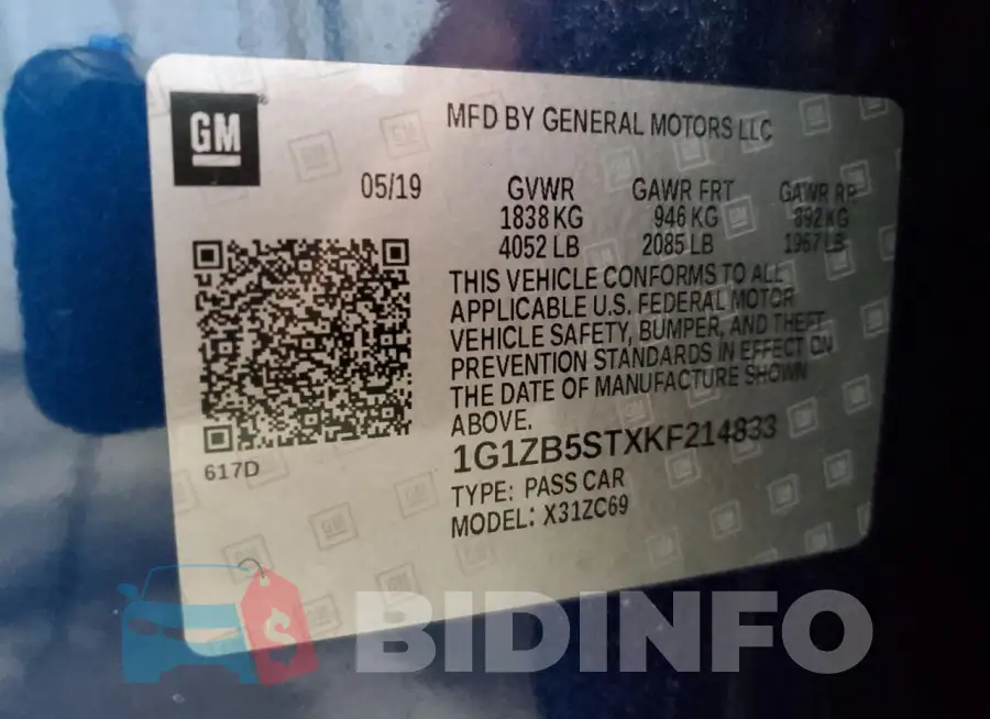 1G1ZB5STXKF214833 Photo# 12