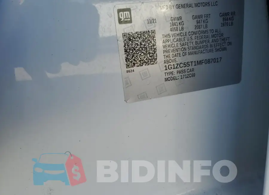 1G1ZC5ST1MF087017 Photo# 12