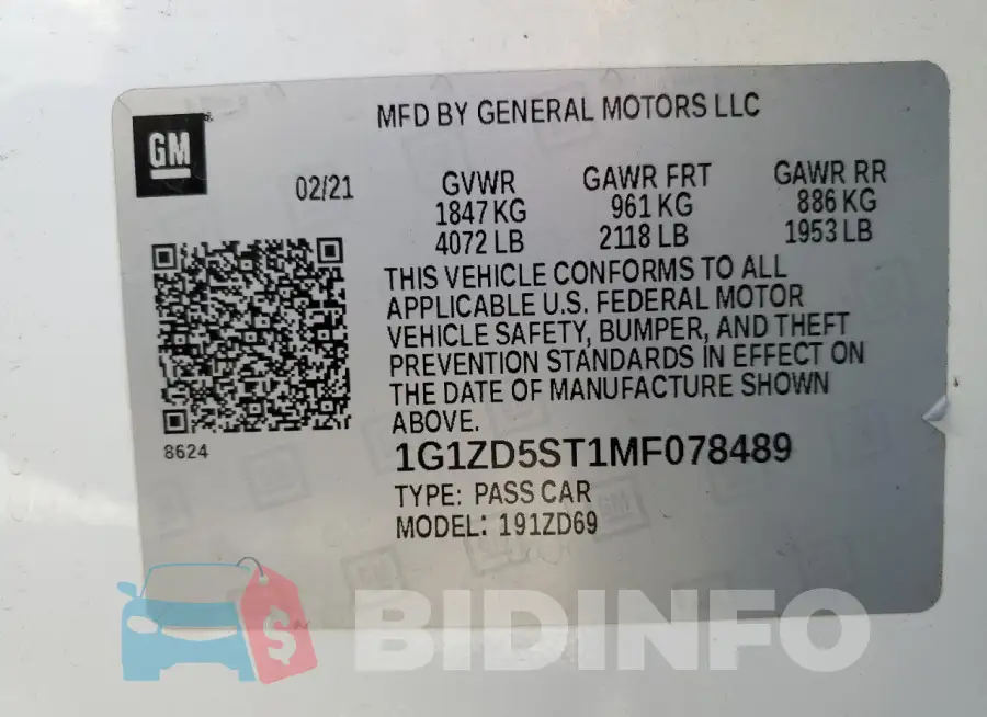 1G1ZD5ST1MF078489 Photo# 12