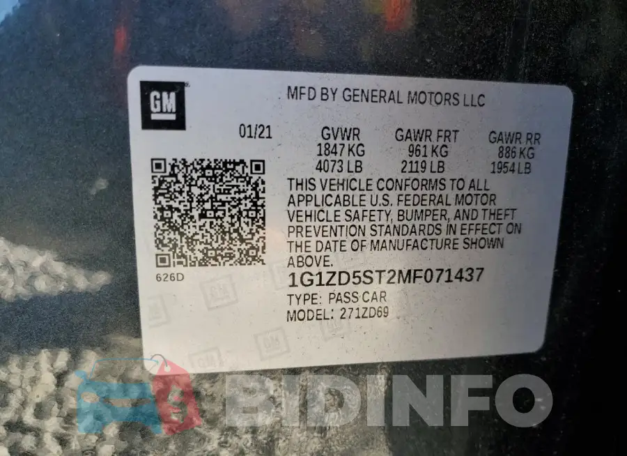 1G1ZD5ST2MF071437 Photo# 12