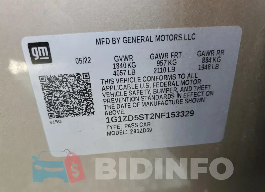 1G1ZD5ST2NF153329 Photo# 12