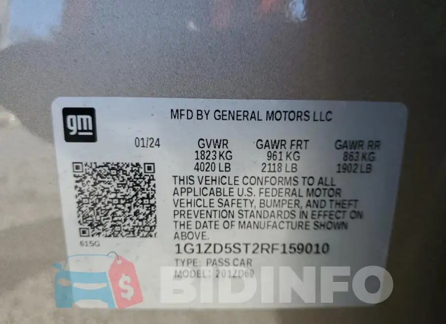 1G1ZD5ST2RF159010 Photo# 13