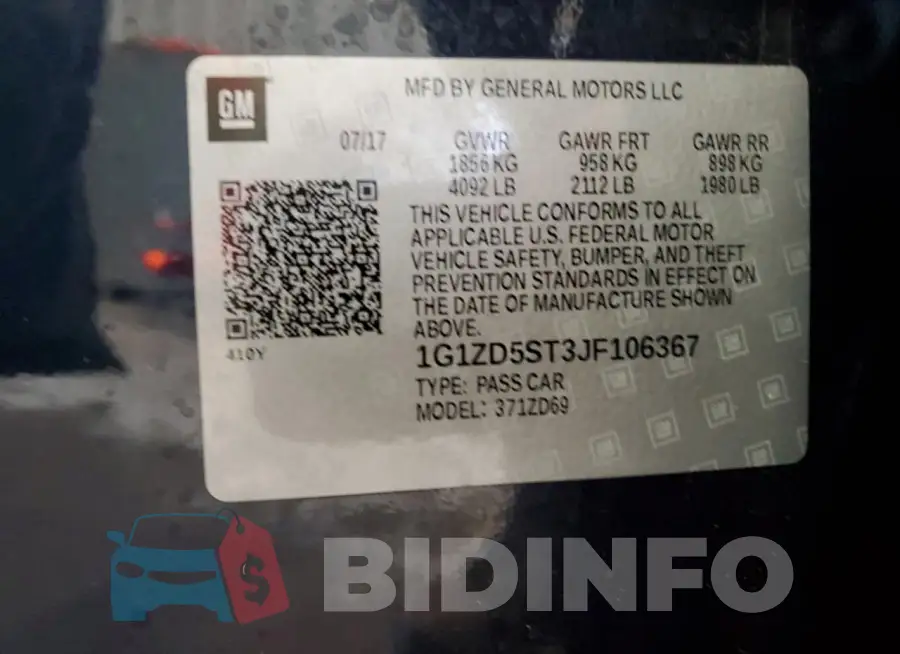 1G1ZD5ST3JF106367 Photo# 12