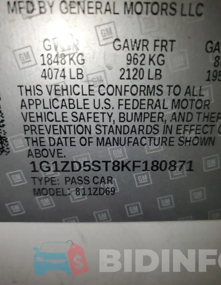 1G1ZD5ST8KF180871 Photo# 12