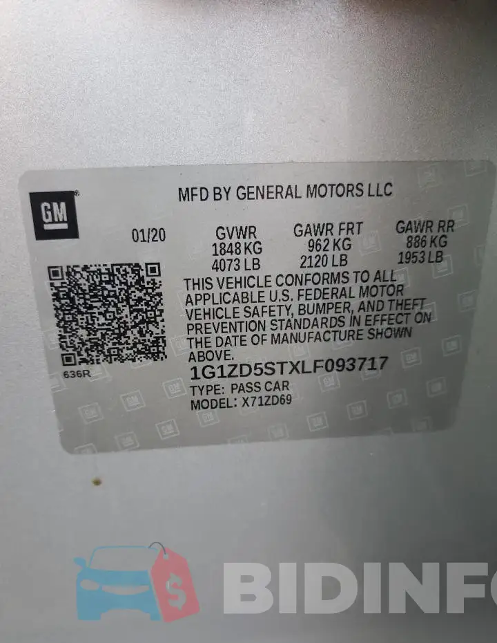 1G1ZD5STXLF093717 Photo# 12