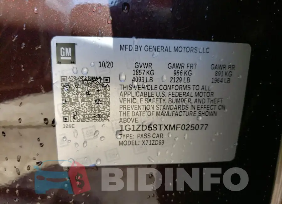 1G1ZD5STXMF025077 Photo# 12