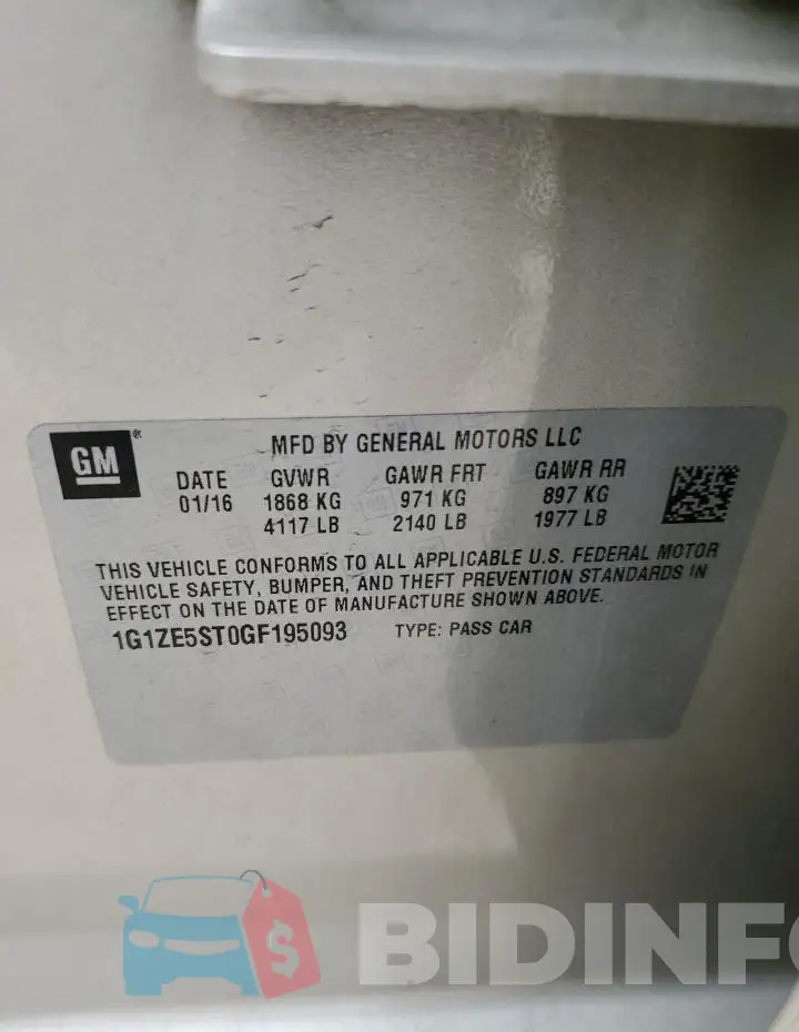1G1ZE5ST0GF195093 Photo# 13