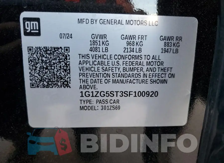 1G1ZG5ST3SF100920 Photo# 13