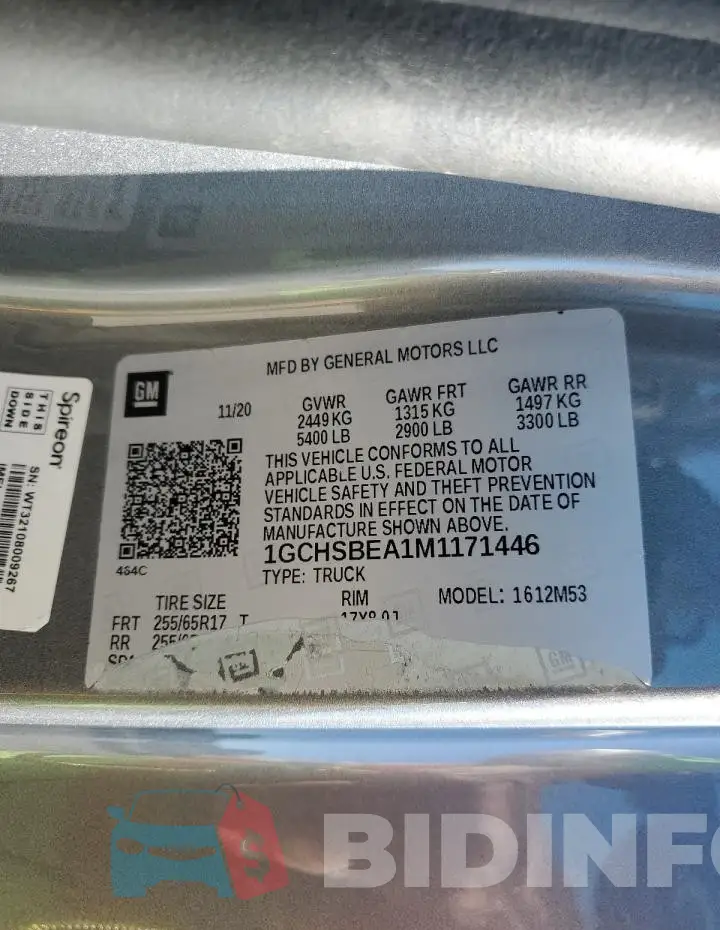 1GCHSBEA1M1171446 Photo# 13