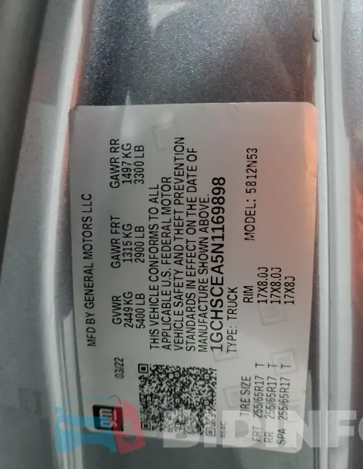 1GCHSCEA5N1169898 Photo# 12
