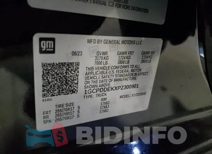 1GCPDDEKXPZ300901 Photo# 12