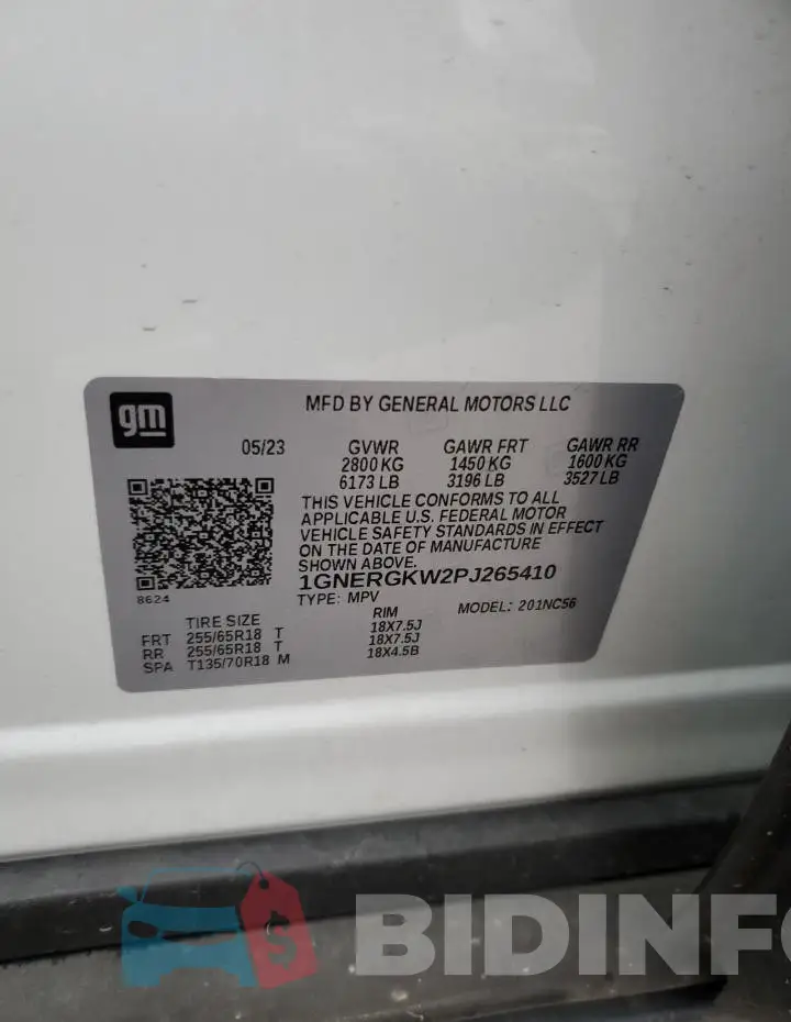 1GNERGKW2PJ265410 Photo# 13