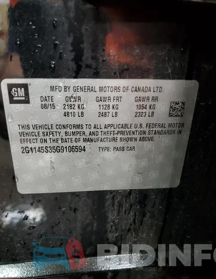 2G1145S35G9106594 Photo# 13