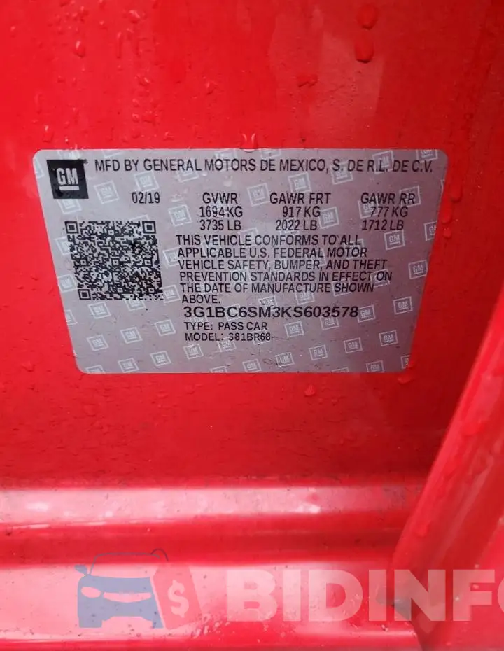 3G1BC6SM3KS603578 Photo# 12