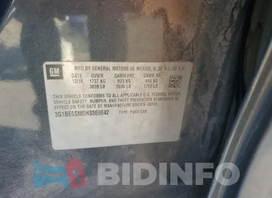 3G1BE6SM5HS569842 Photo# 12