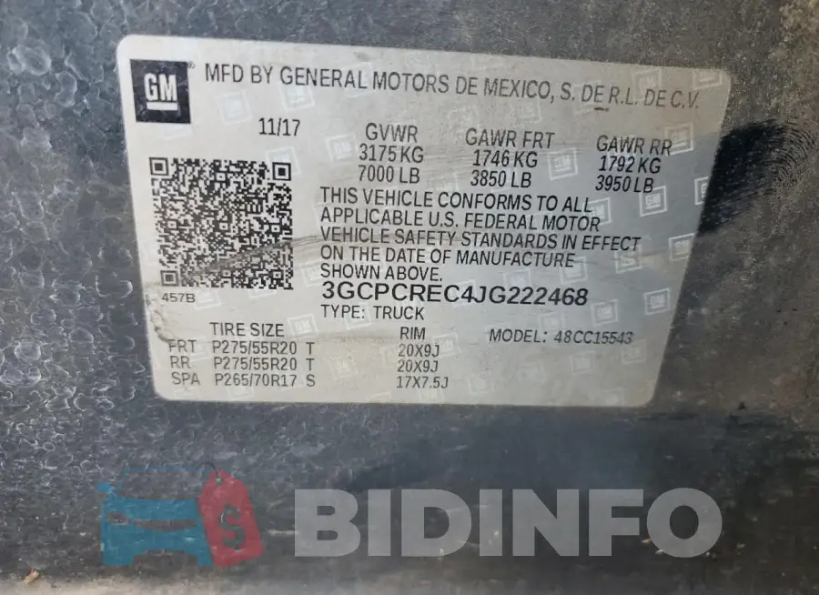 3GCPCREC4JG222468 Photo# 12
