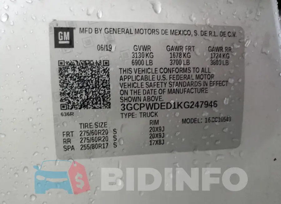 3GCPWDED1KG247946 Photo# 13
