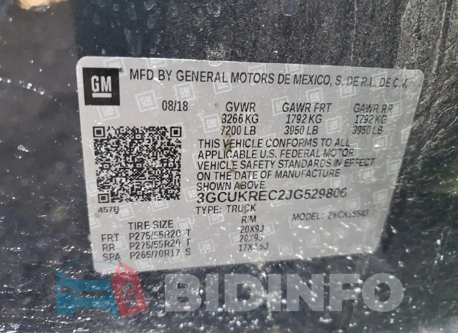 3GCUKREC2JG529806 Photo# 12