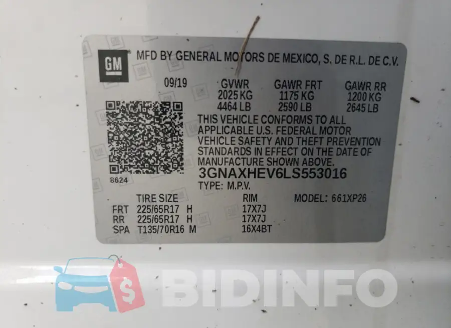 3GNAXHEV6LS553016 Photo# 14