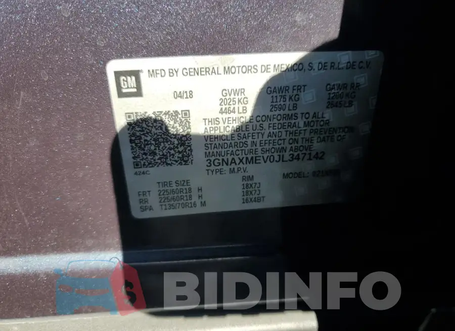 3GNAXMEV0JL347142 Photo# 13