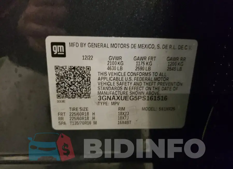 3GNAXUEG5PS161516 Photo# 13
