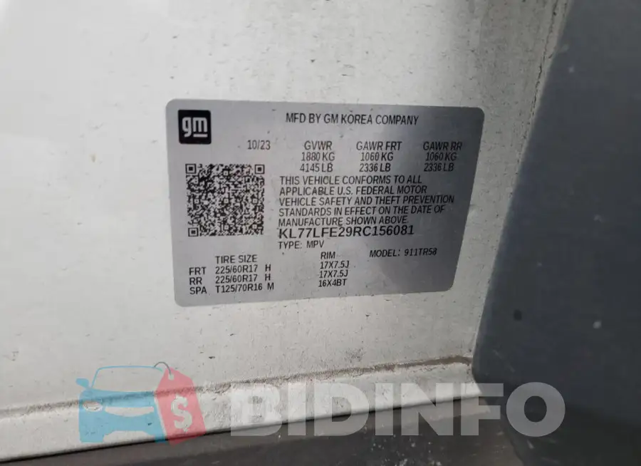 KL77LFE29RC156081 Photo# 13