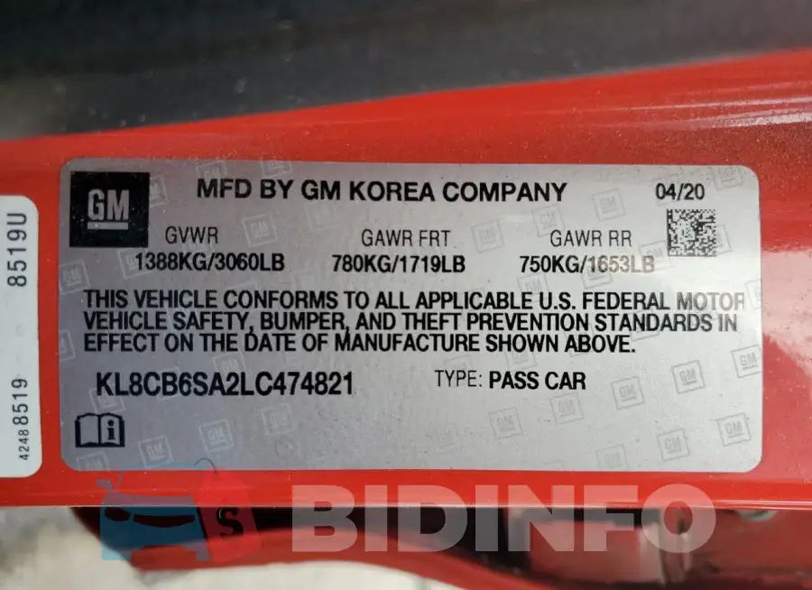KL8CB6SA2LC474821 Photo# 12
