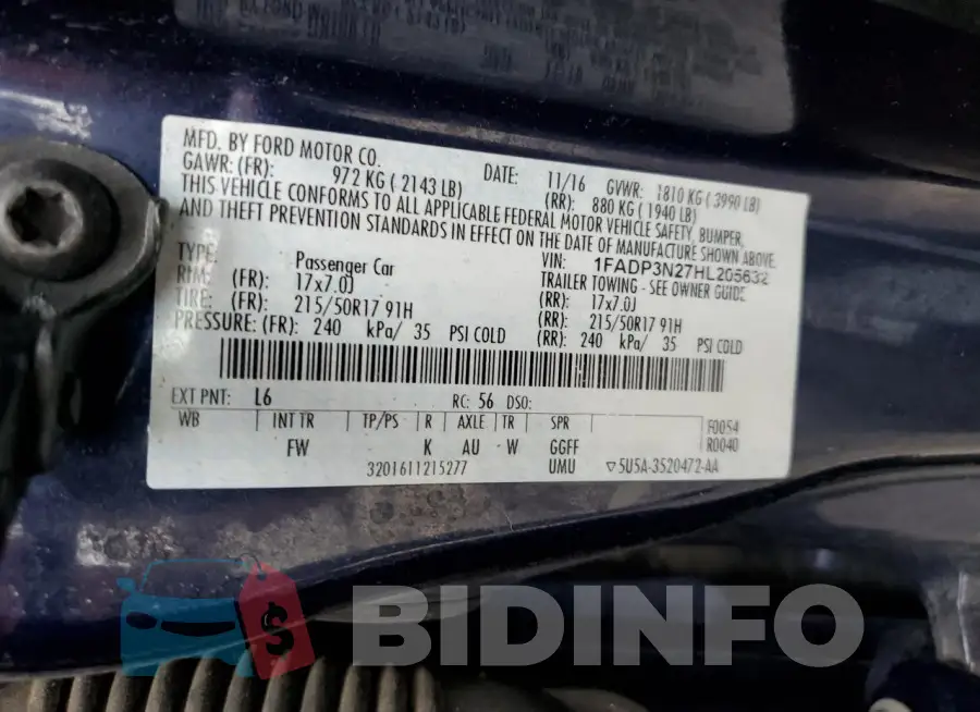 1FADP3N27HL205632 Photo# 12