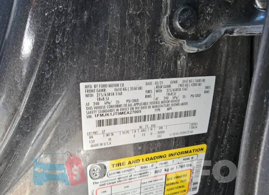 1FMJK1JT9MEA27005 Photo# 13