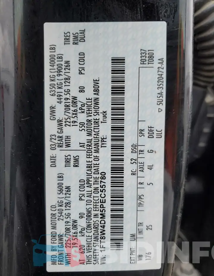 1FT8W4DM5PEC55780 Photo# 13