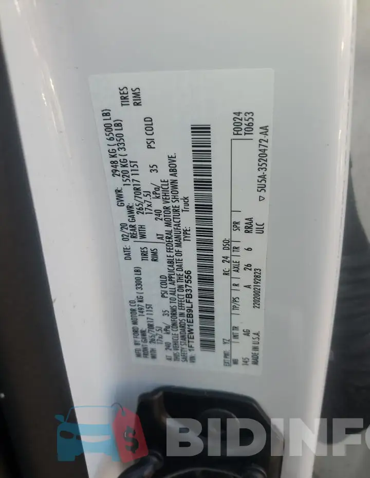 1FTEW1EB9LFB37556 Photo# 12
