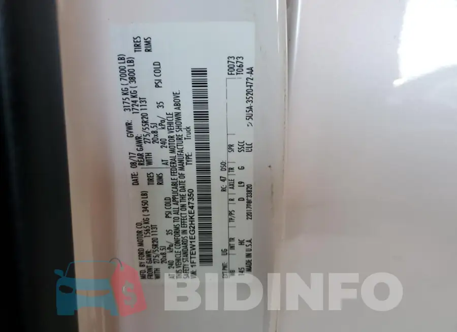 1FTEW1EG2HKE47350 Photo# 12