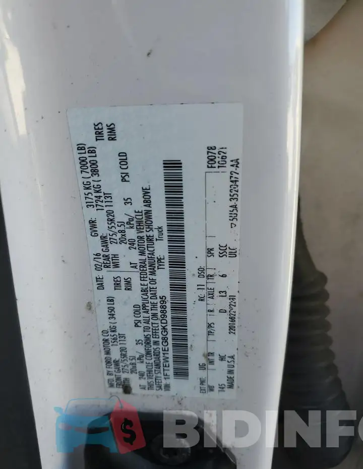 1FTEW1EG8GKD98895 Photo# 12