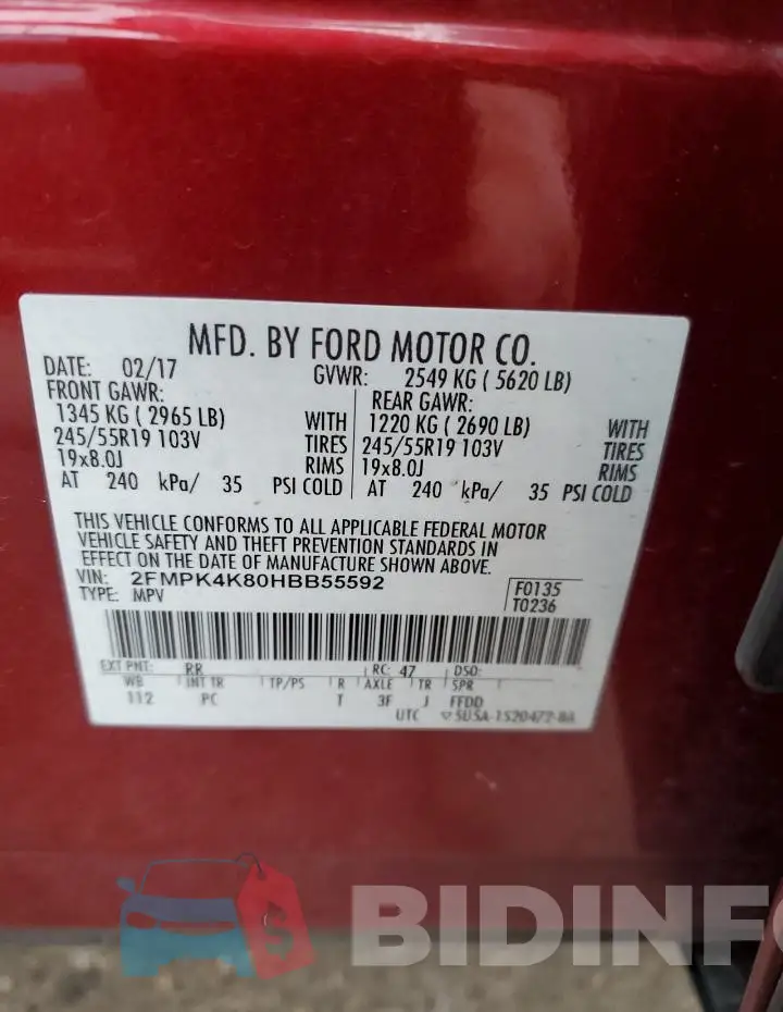 2FMPK4K80HBB55592 Photo# 13