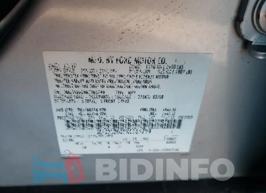 MAJ3S2GE9KC265799 Photo# 13