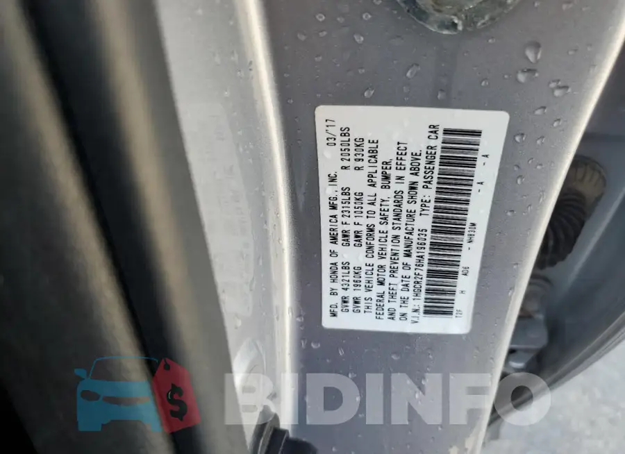 1HGCR2F76HA196035 Photo# 13